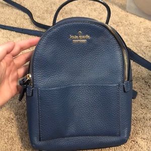 Kate Spade mini blue backpack.